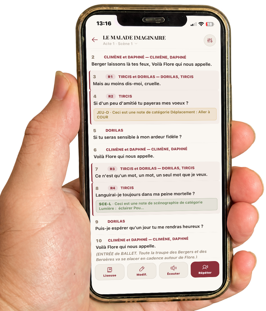 REPETO Comédiens — Annotez votre texte